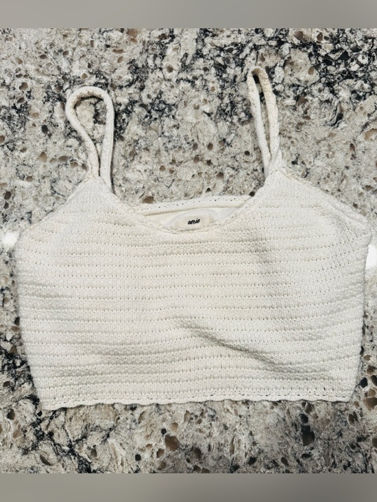 aerie Tops - aerie Cream Crochet Cami Tank